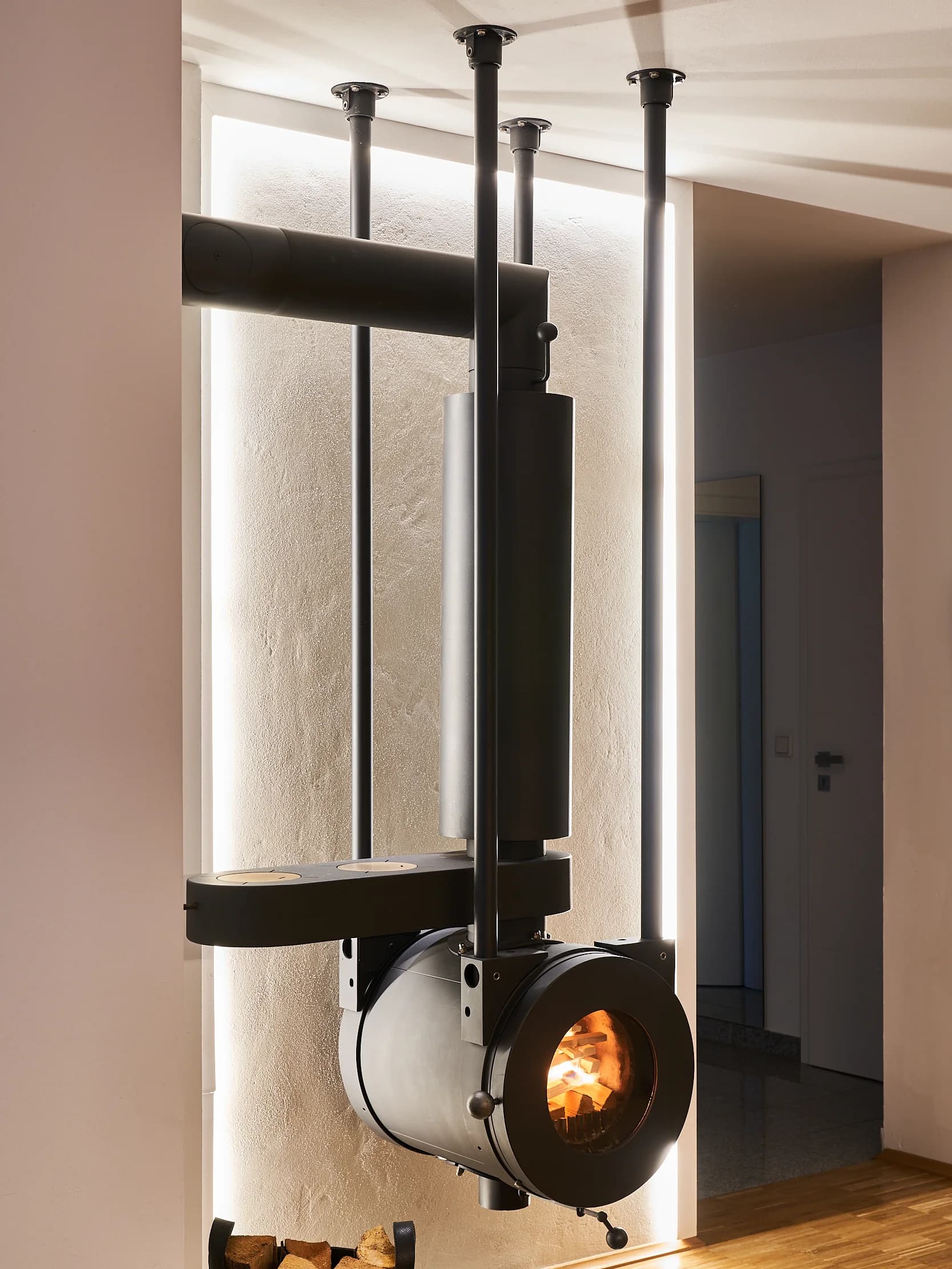 Firetube-Kaminofen in der Ausstellung von Adams Kaminbau in Ratingen