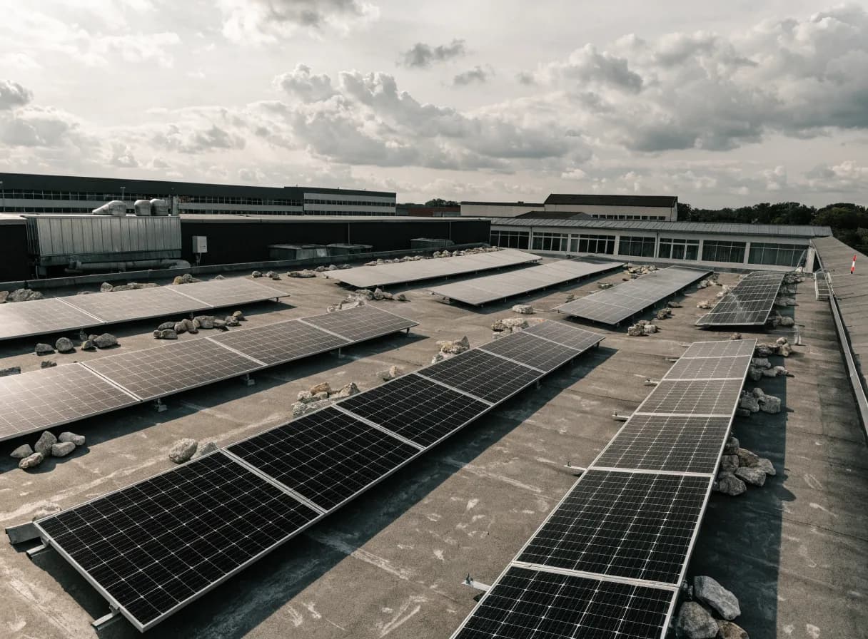 Photovoltaikanlage auf einem Flachdach