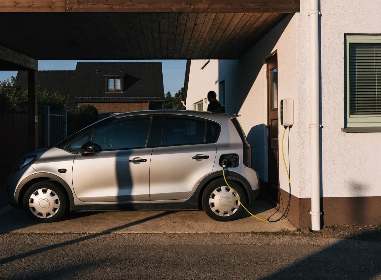 Wallbox an einem Carport